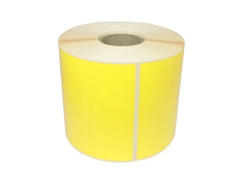 Etykiety termiczne żółte papierowe 100mm x 60mm 1000szt średnica gilzy fi40