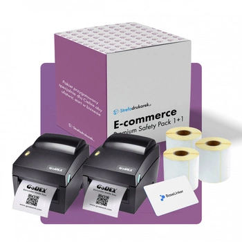 Pakiet e-commerce Premium Safety Pack 1+1 z drukarką etykiet GoDEX DT4x