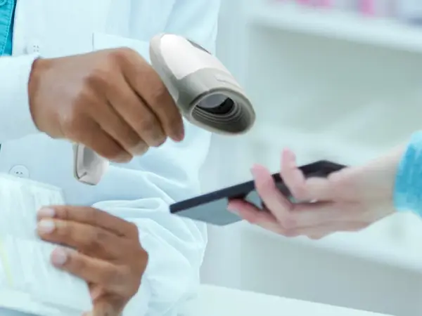 Czytnik bezprzewodowy HR3280BT-HC zczytujący kod z ekranu