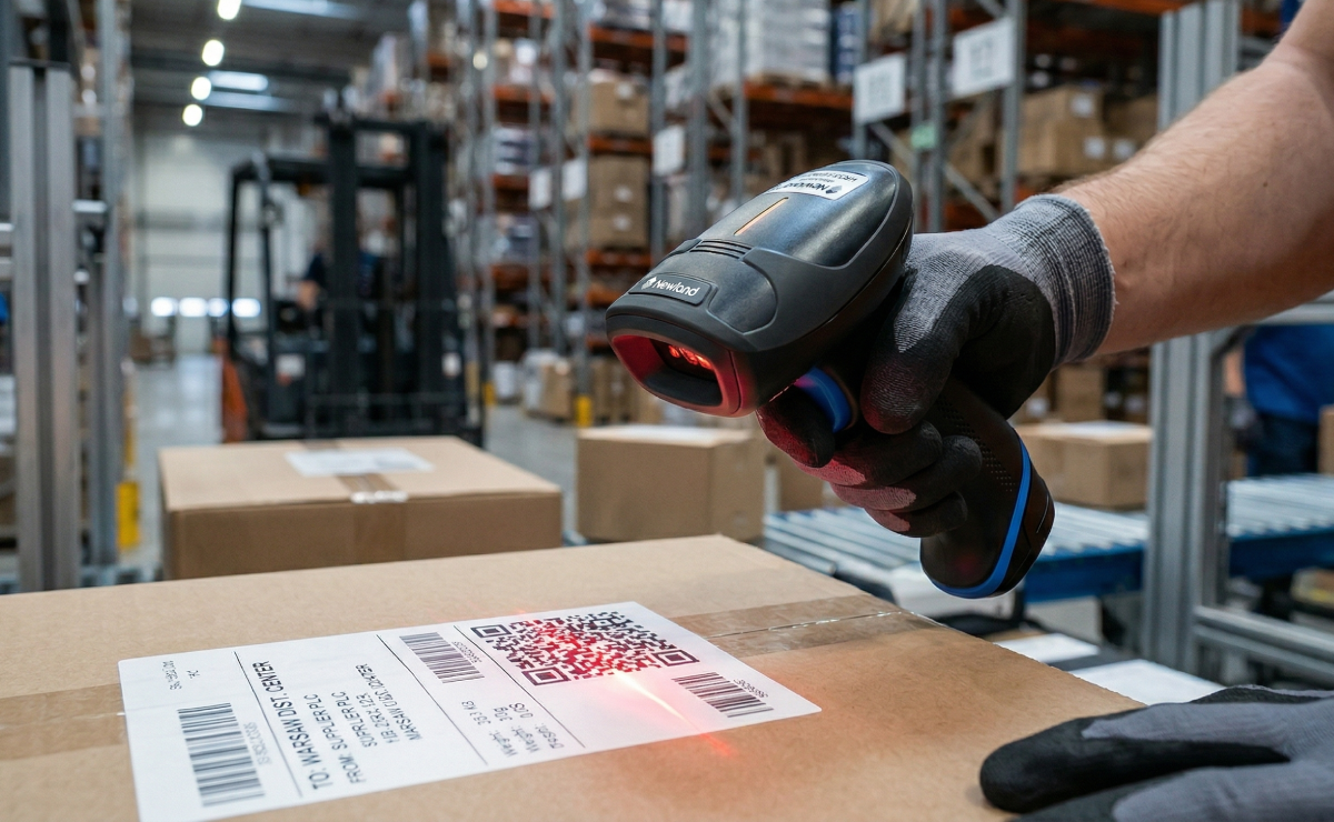 Czytnik Newland HR33 Marlin skanujący pomiętą etykietę kurierską