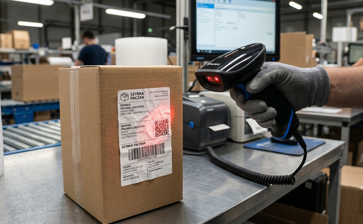 Czytnik Newland HR23 Dorada skanujący pomiętą etykietę kurierską