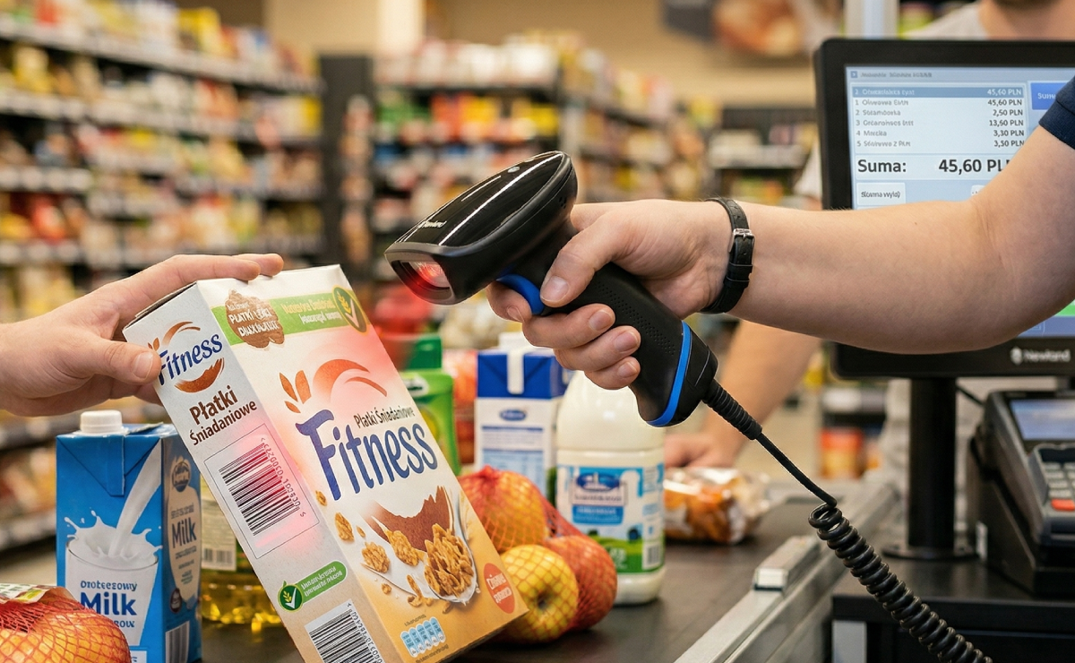 Czytnik Newland HR23 Dorada w sklepie spożywczym