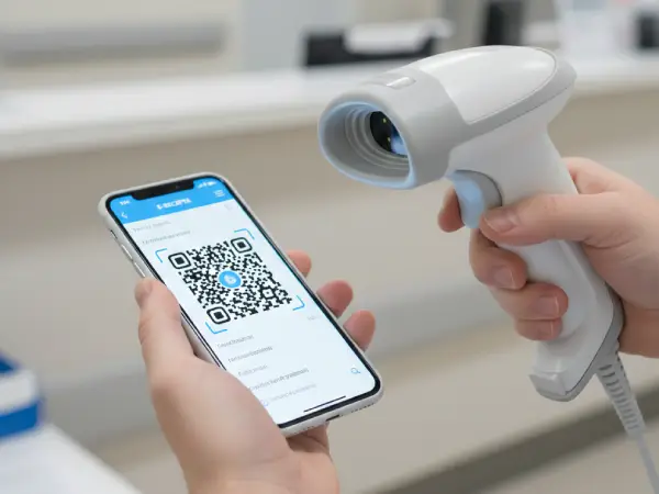 Skanowanie kodu z ekranu telefonu z e-recepty