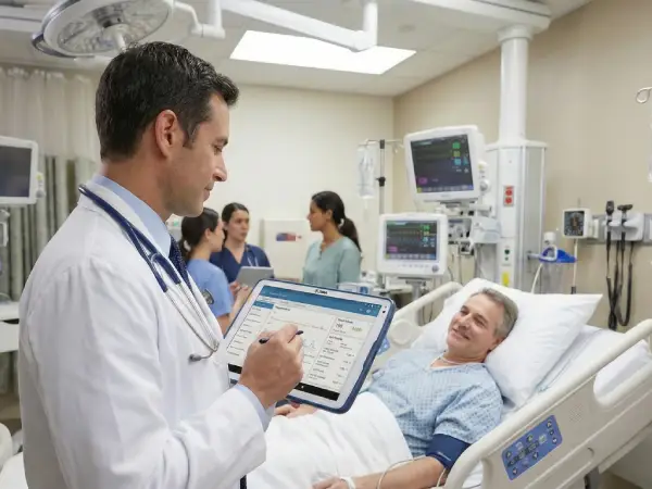 Tablet medyczny Zebra ET45-HC w szpitalu