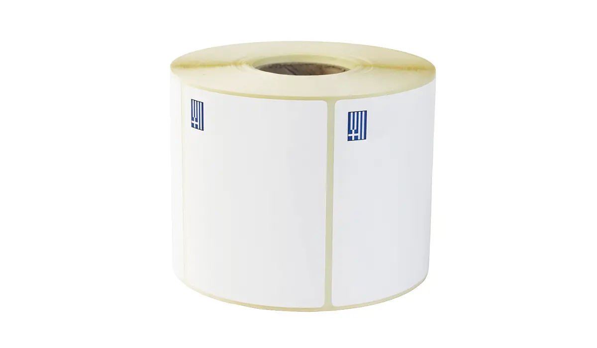 rolka etykiet z flagą Grecji