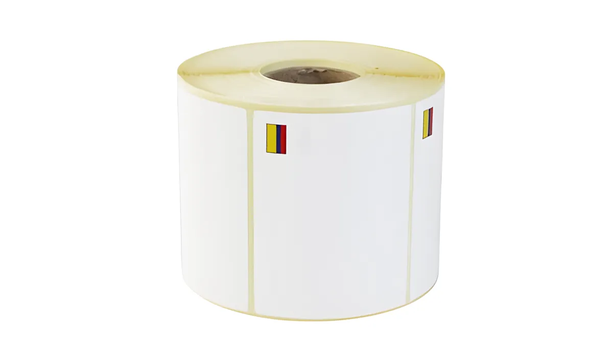 rolka etykiet z flagą Kolumbii