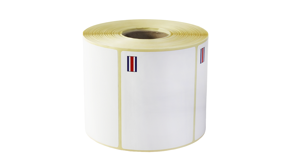 rolka etykiet z flagą Kostaryki