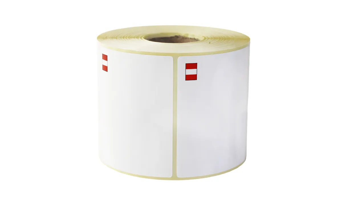 rolka etykiet z flagą Peru