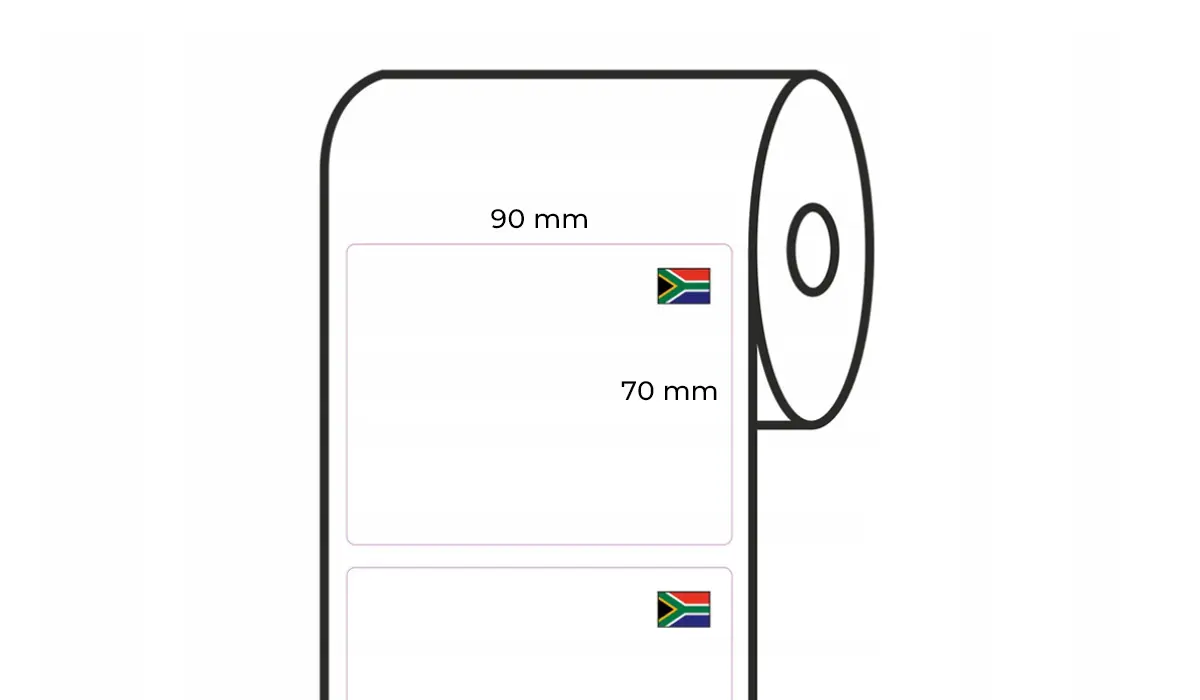 orientacja etykiety na rolce