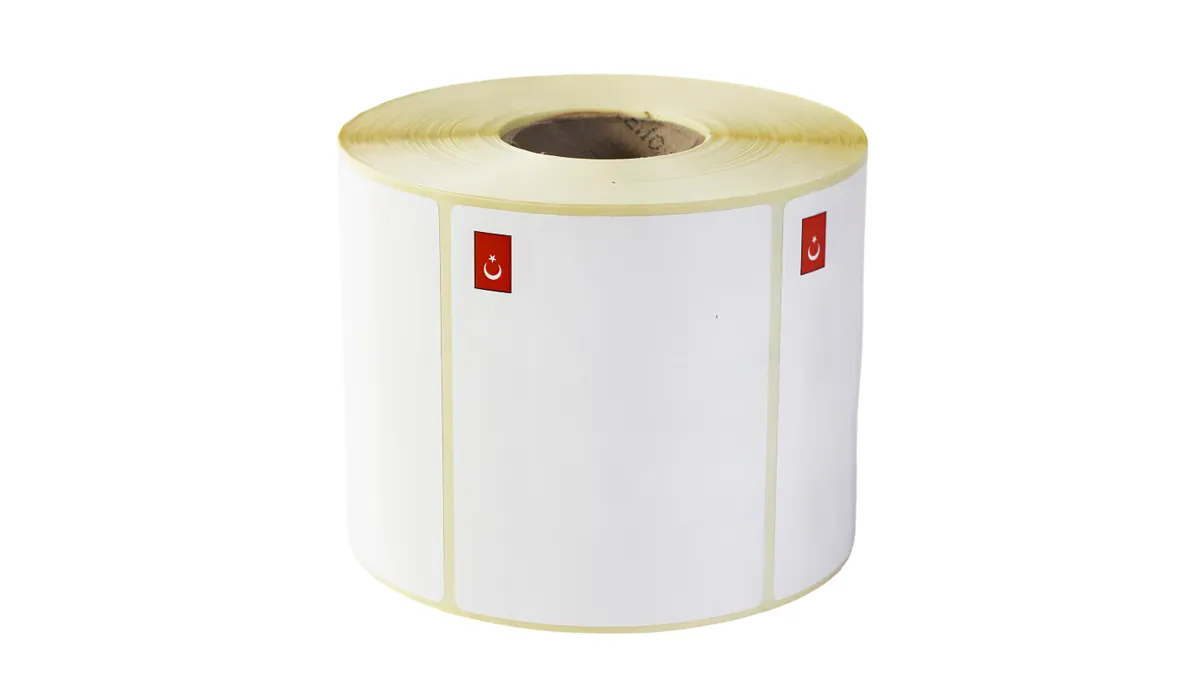 rolka etykiet z flagą Turcji