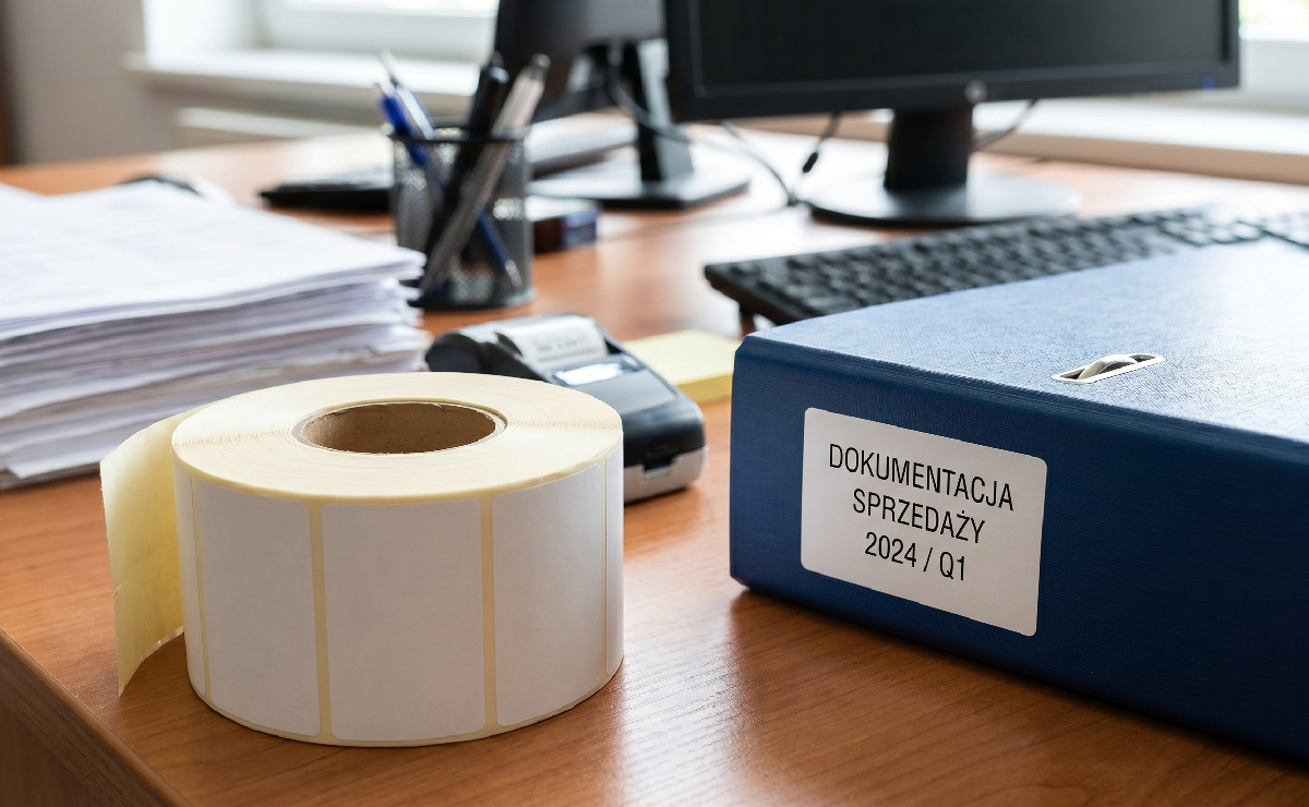 Etykieta na segregatorze
