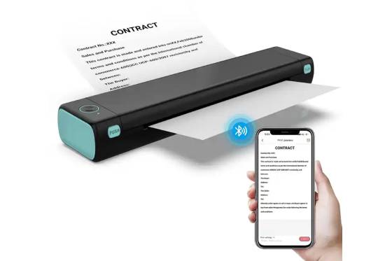 Drukarka AIMO M08F połączona przez Bluetooth