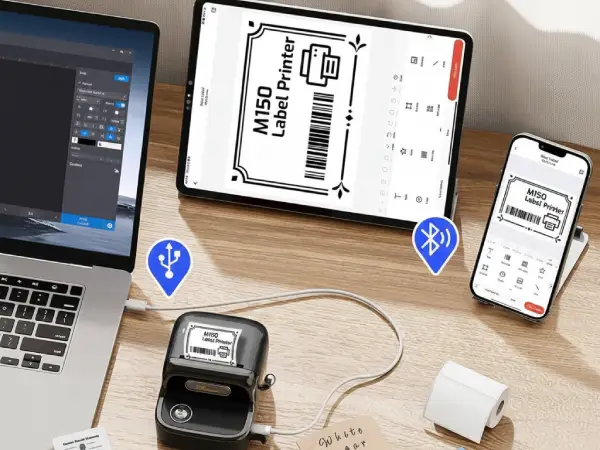 Połączenie Phomemo M150 z laptopem, tabletem i smartfonem