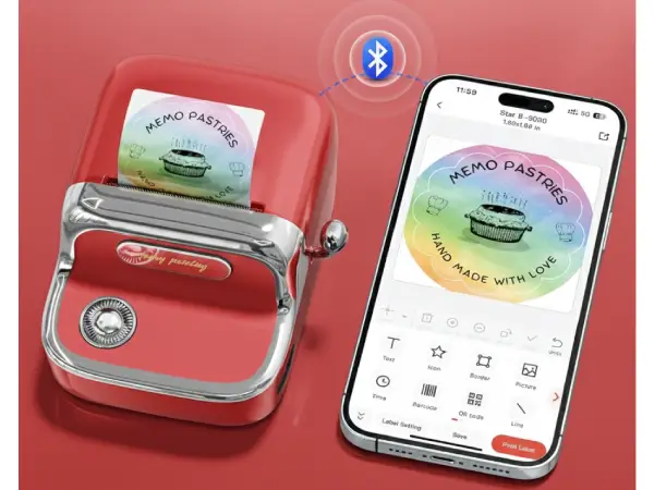 Drukarka Phomemo M150 połączona z telefonem