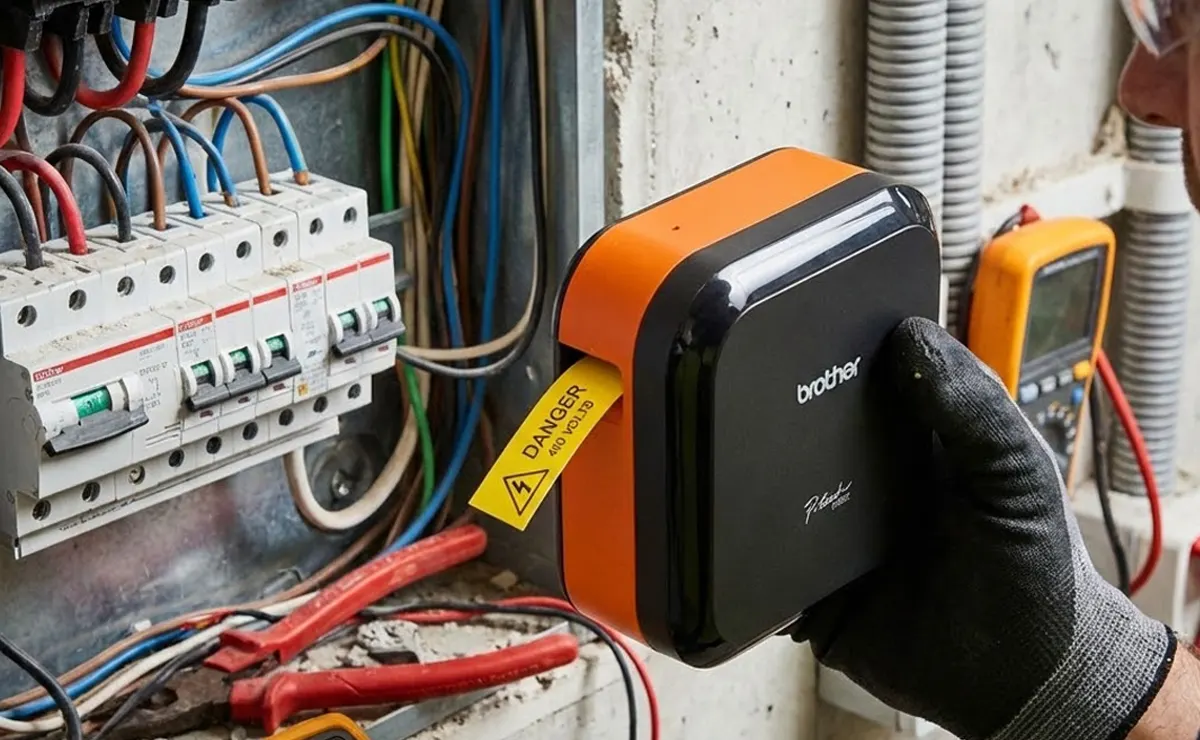 Drukarka Brother PT-E720BT drukowanie połączenie z laptopa, smartfona i tableta