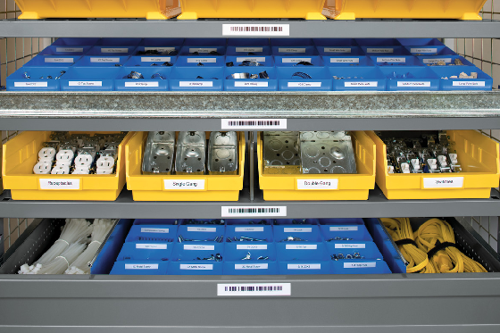 Opisane przegródki przez DYMO LM 280