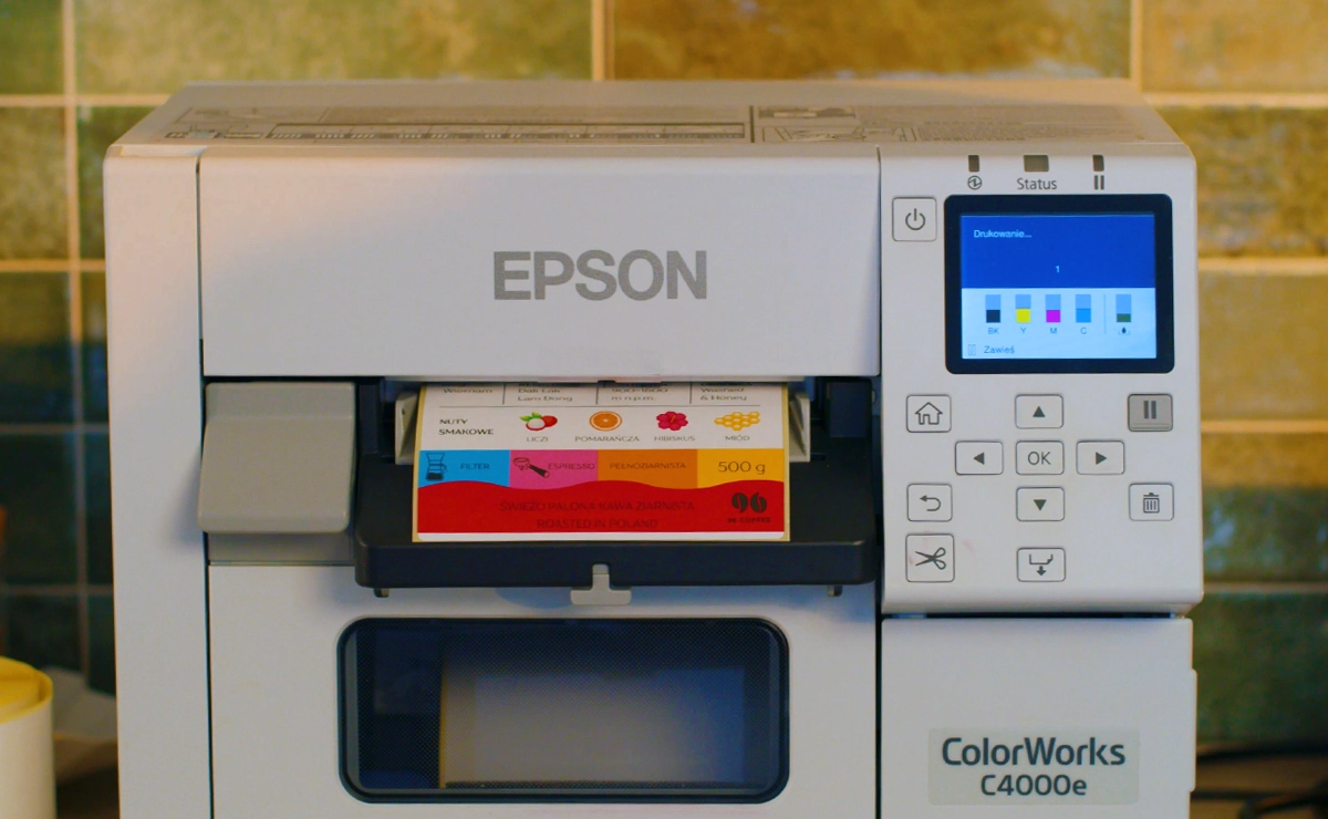 Drukarka Epson ColorWorks C400e MK drukująca kolorową etykietę