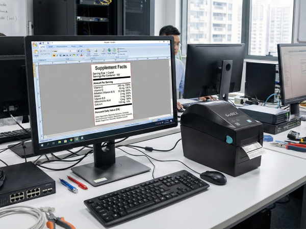 Podgląd projektowanie etykiety dla GoDEX DT230+