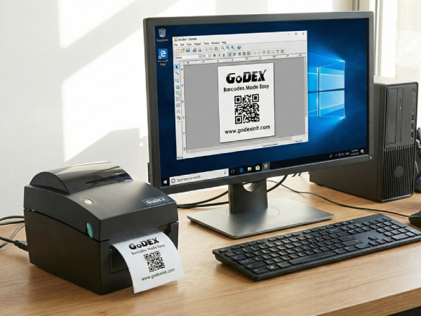 Podgląd na GoLabel z drukarką GoDEX DT41