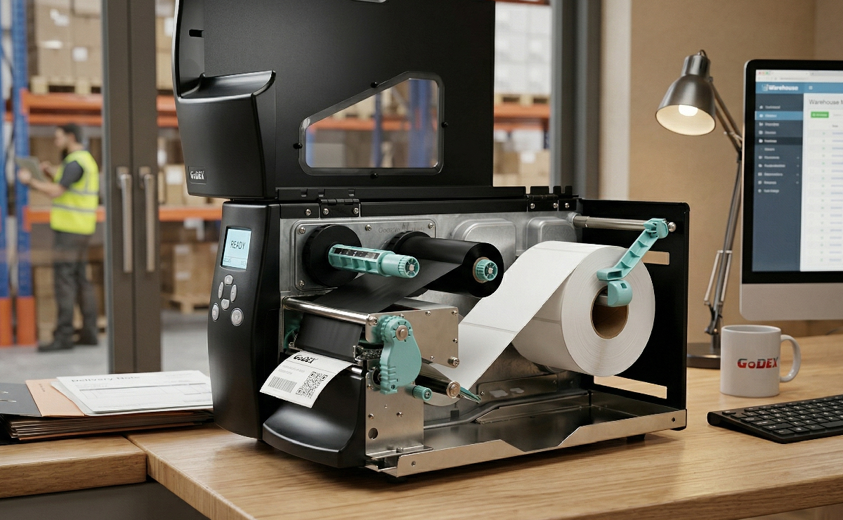  Wygląd drukarki GoDEX EZ2250i od środka