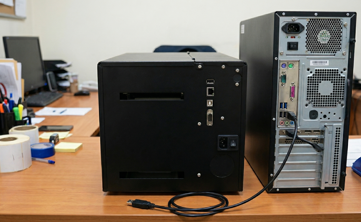 Łączność drukarki GoDEX EZ2250i