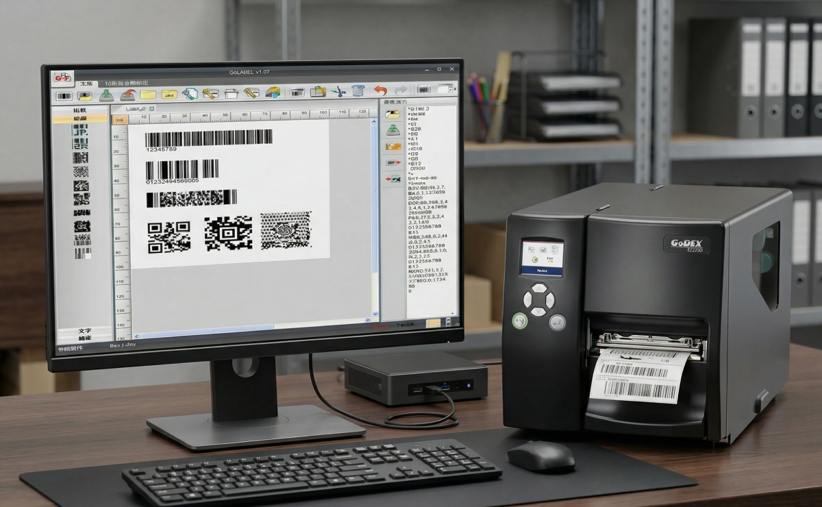 Podgląd projektowanie etykiety dla GoDEX EZ2250i