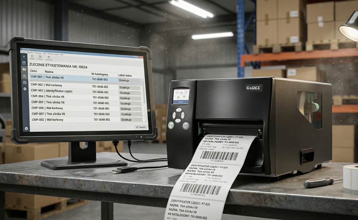 Ukurzona drukarka GoDEX EZ6350i