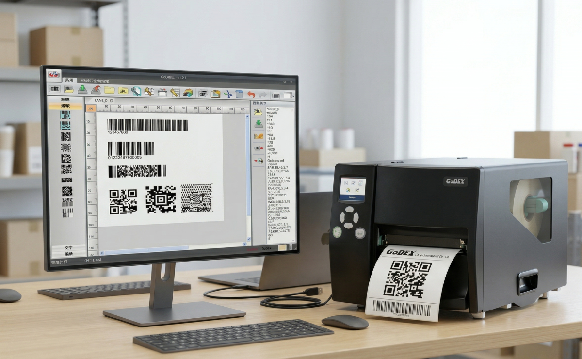 Podgląd projektowanie etykiety dla GoDEX EZ6350i