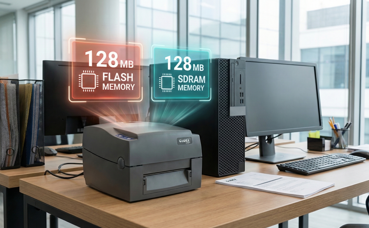 Wizualizacja pamięci w drukarce GoDEX G530+