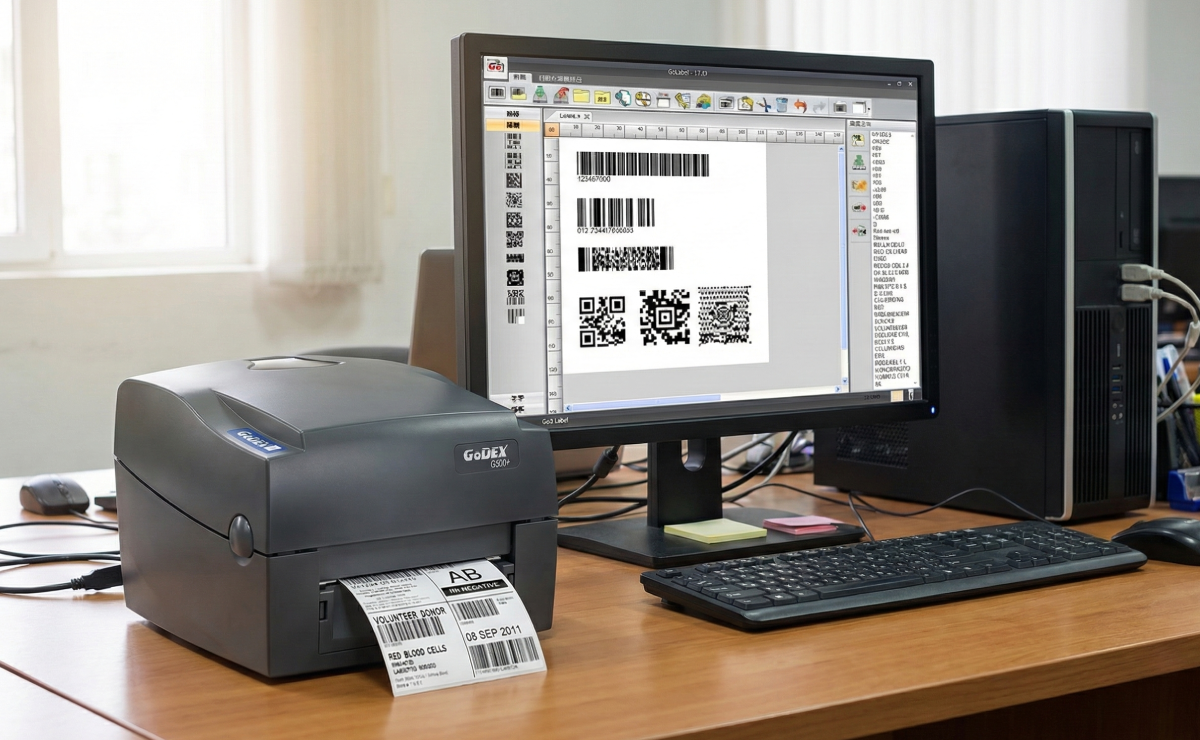Podgląd projektowanie etykiety dla GoDEX G530+