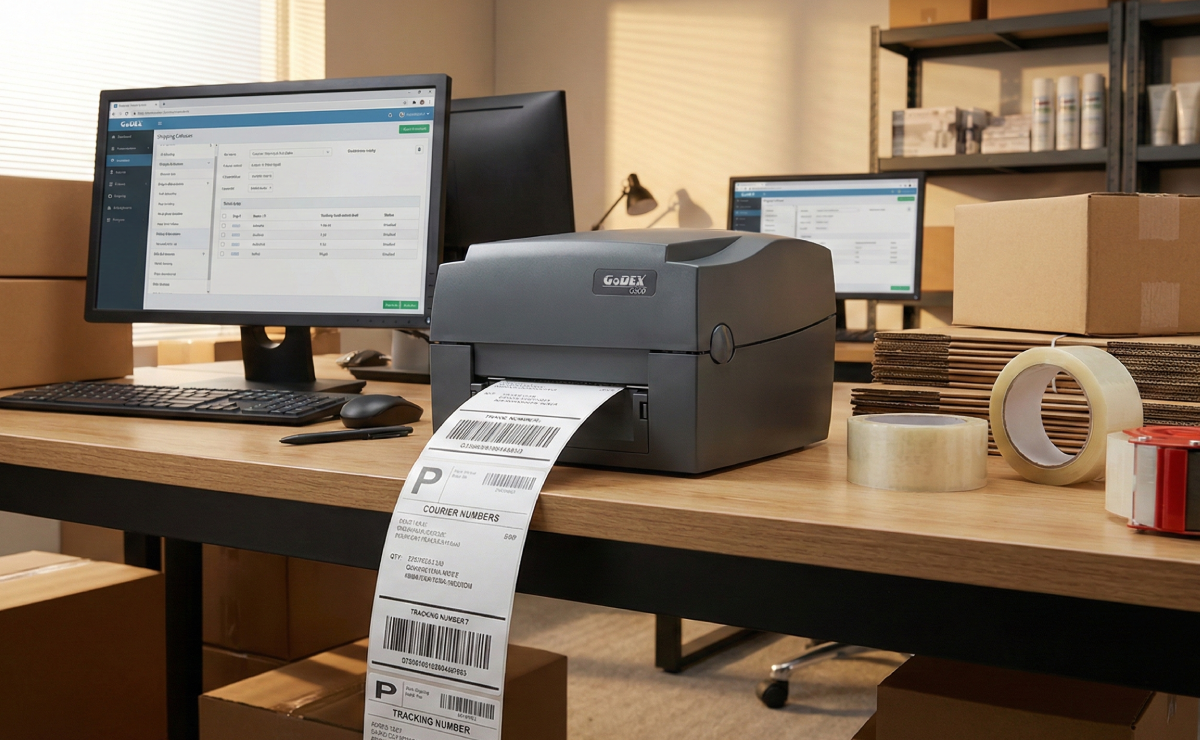 Drukarka GoDEX G530+ w biurze