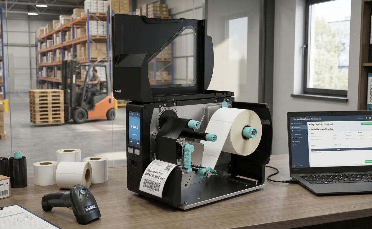  Wygląd drukarki GoDEX GX4300i od środka