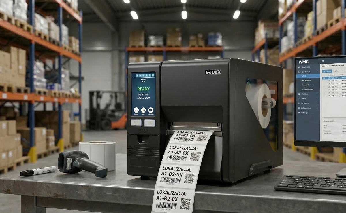 Wydruk etykiet do opisania dostawy z kodami kreskowymi