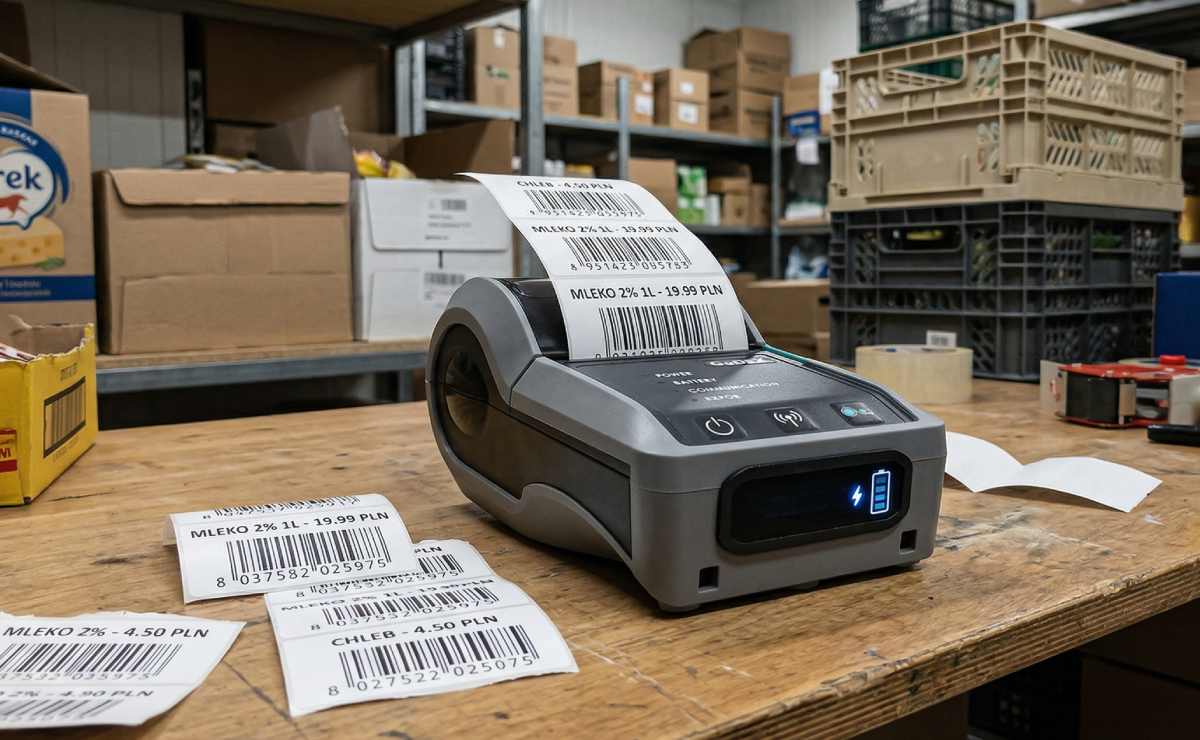 Wydruk etykiet do opisania dostawy z kodami