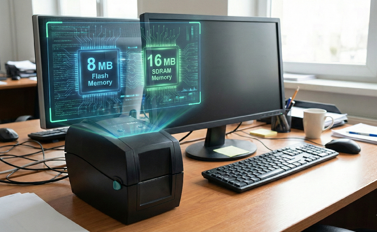 Wizualizacja pamięci w drukarce GoDEX RT230