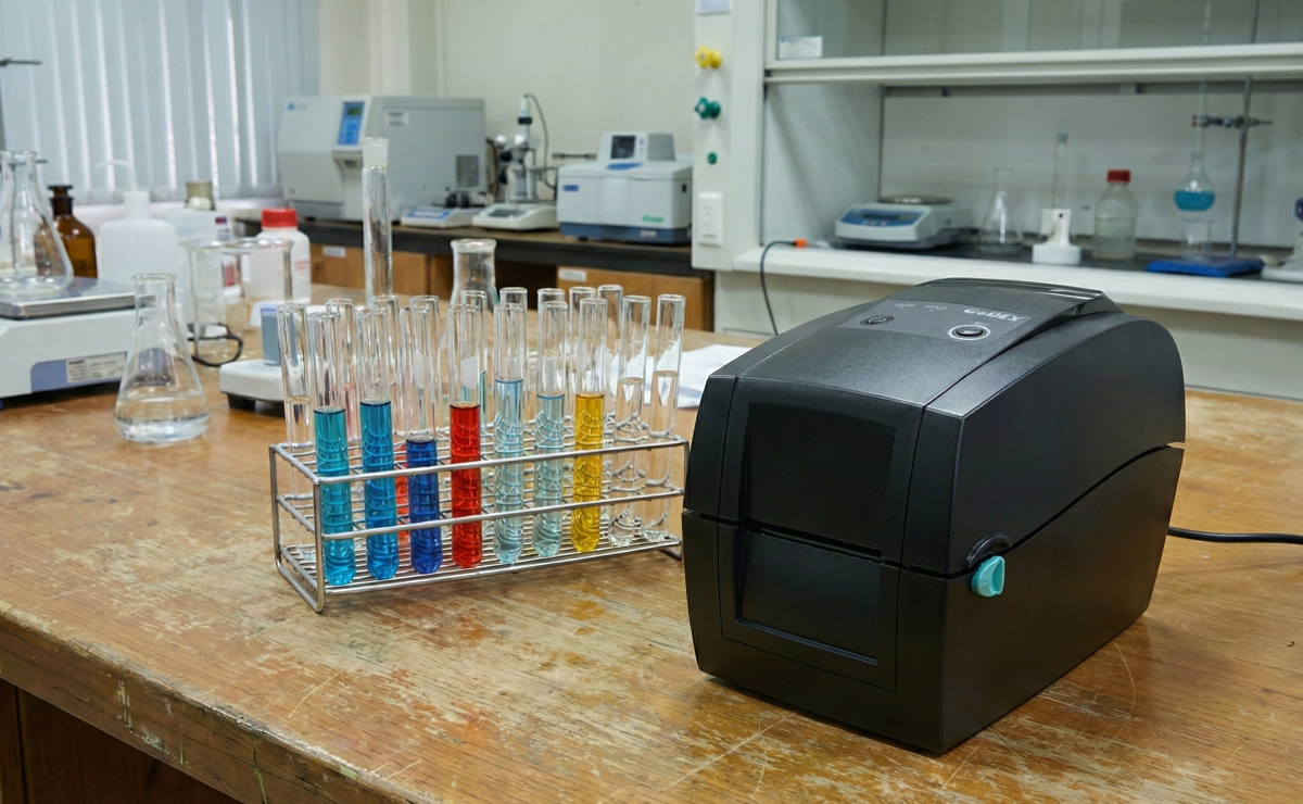 Drukarka GoDEX RT230 w laboratorium