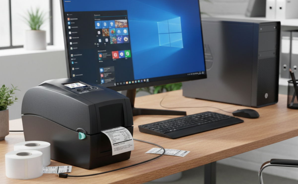 Łączność drukarki GoDEX RT200i z komputerem Windows