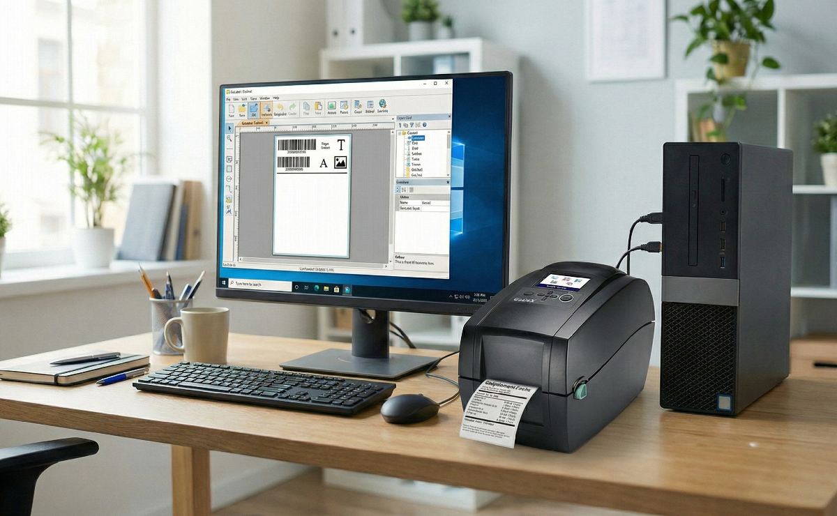 Podgląd projektowanie etykiety dla GoDEX RT200i