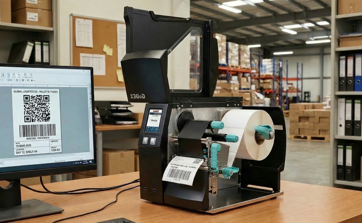  Wygląd drukarki GoDEX ZX1200i+ od środka