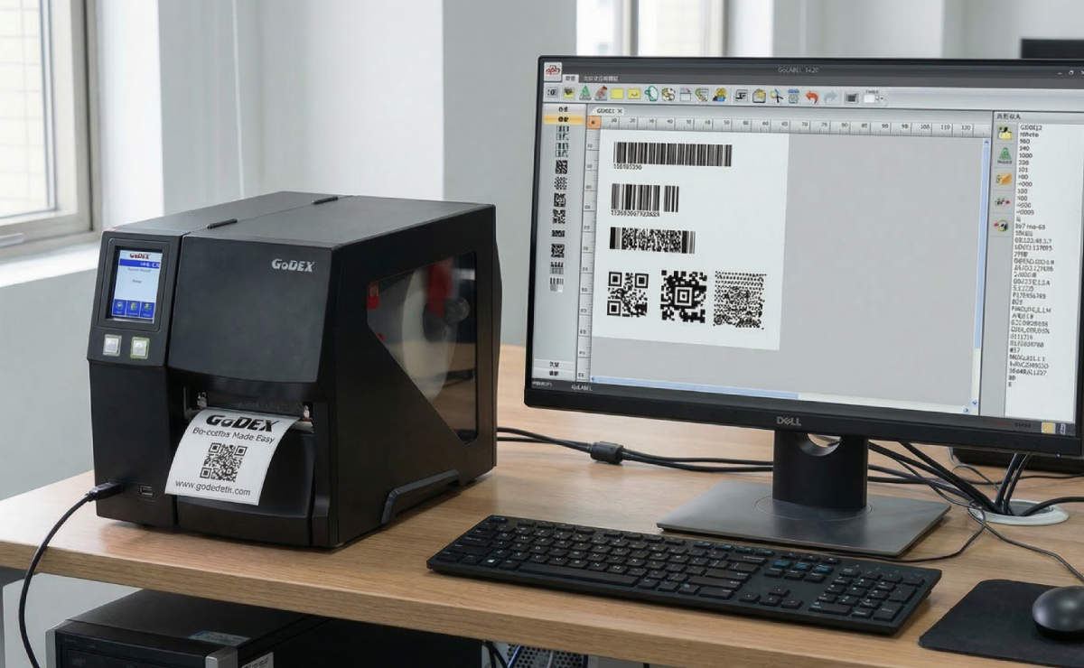 Podgląd projektowanie etykiety dla GoDEX ZX1200i+