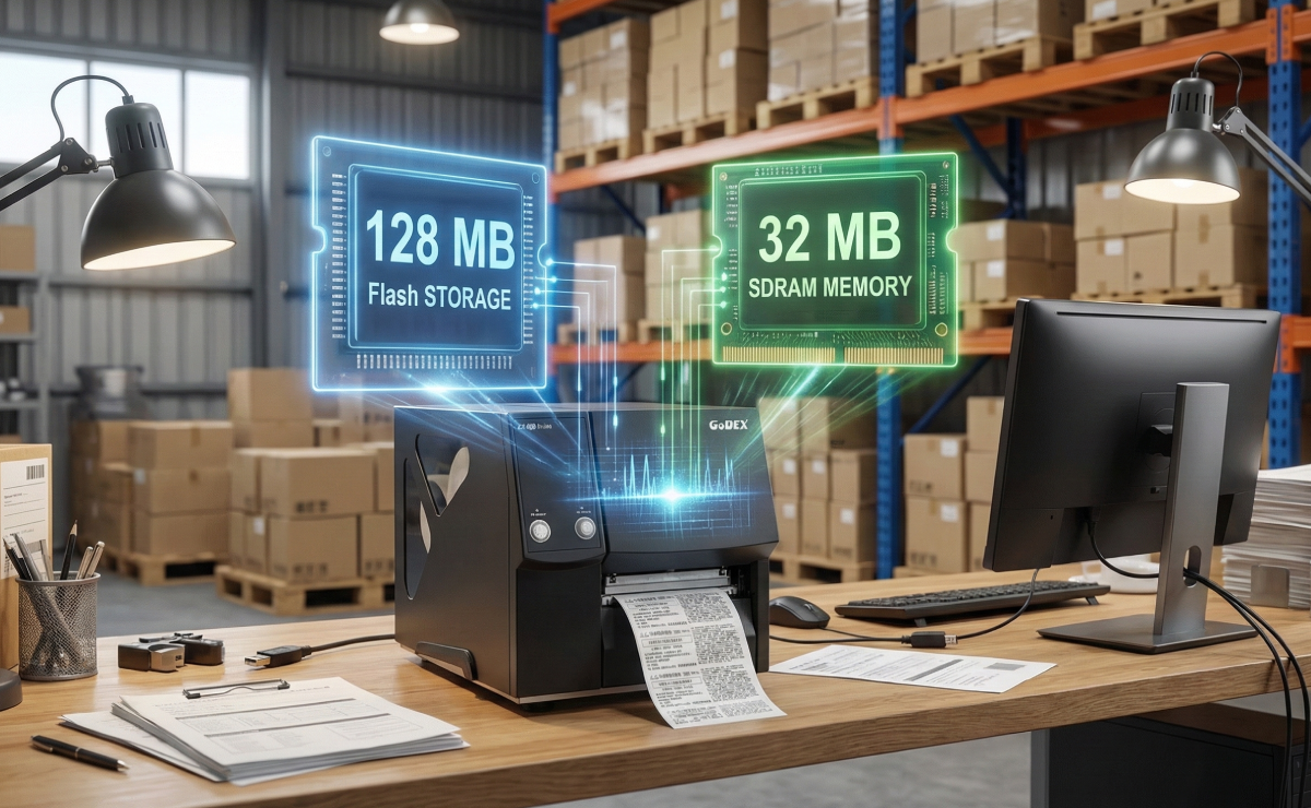 Wizualizacja pamięci w drukarce GoDEX ZX420