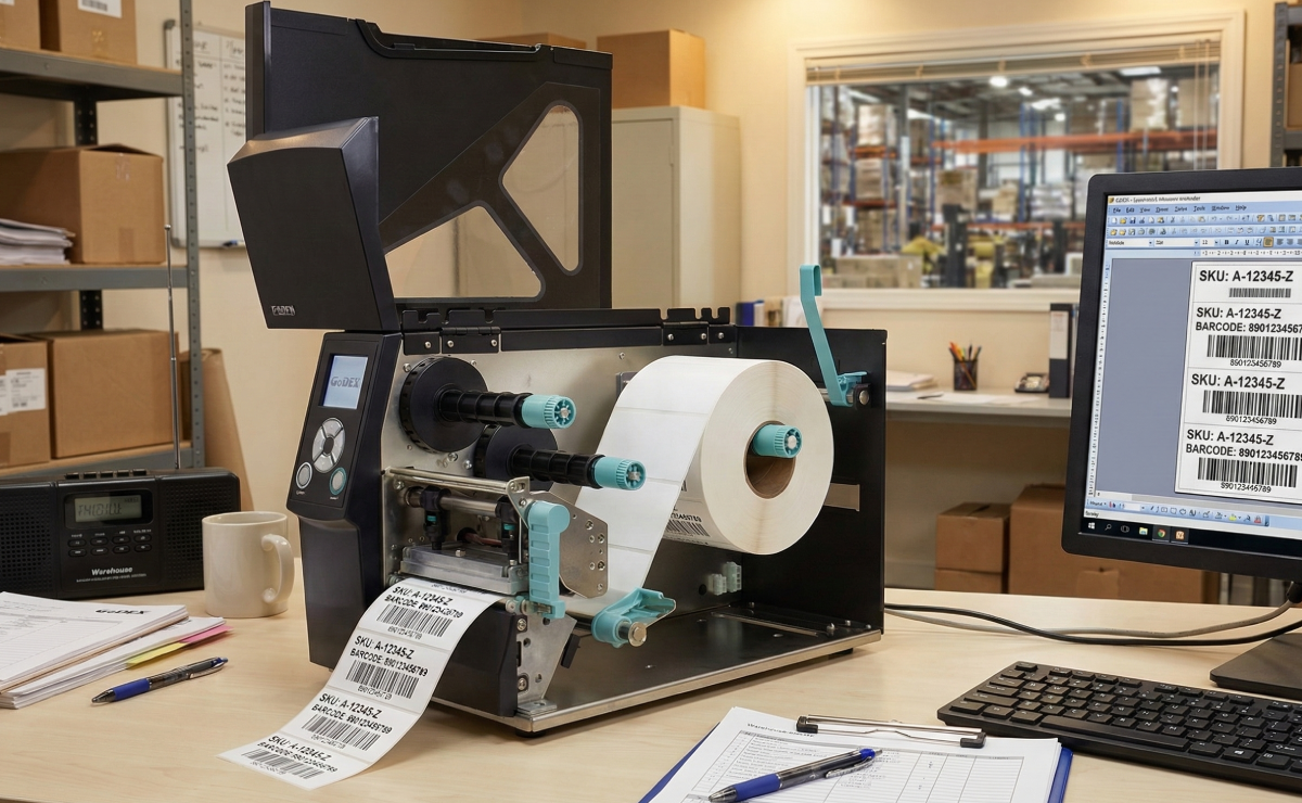  Wygląd drukarki GoDEX ZX430i+ od środka