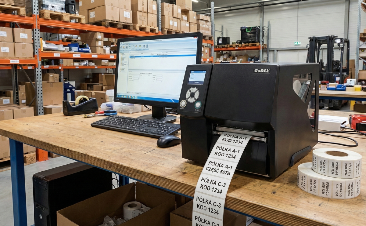 Drukarka GoDEX ZX420i+ drukująca etykiety