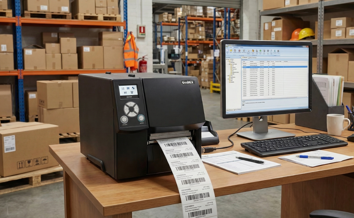 Wydruk etykiet do opisania dostawy z kodami kreskowymi