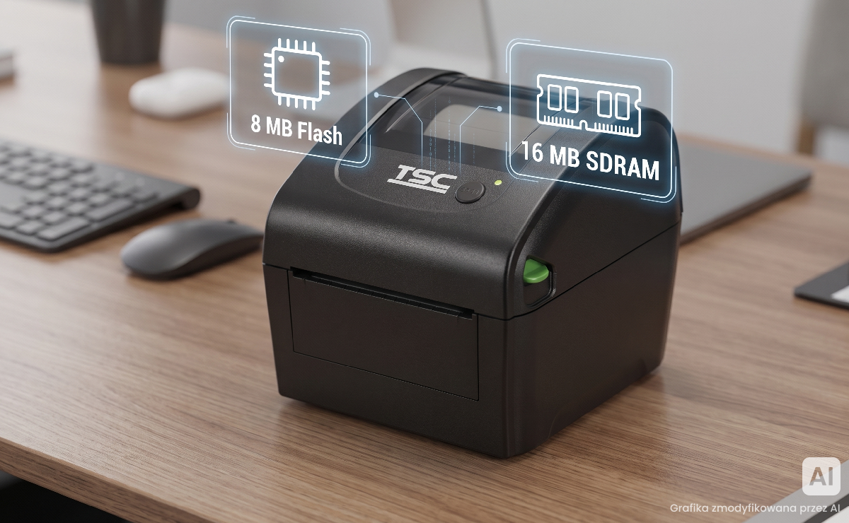Wizualizacja pamięci w drukarce TSC DA210