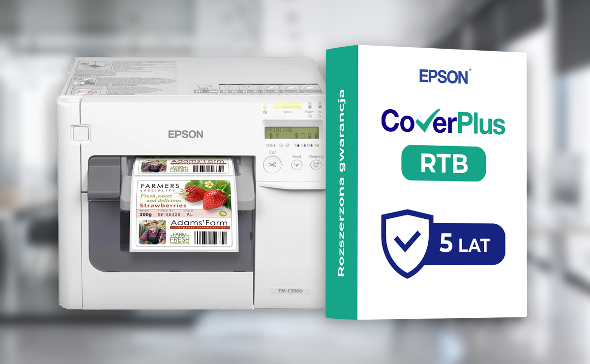 Pakiet gwarancji CoverPlus RTB 5 lat dla Epson ColorWorks C3500
