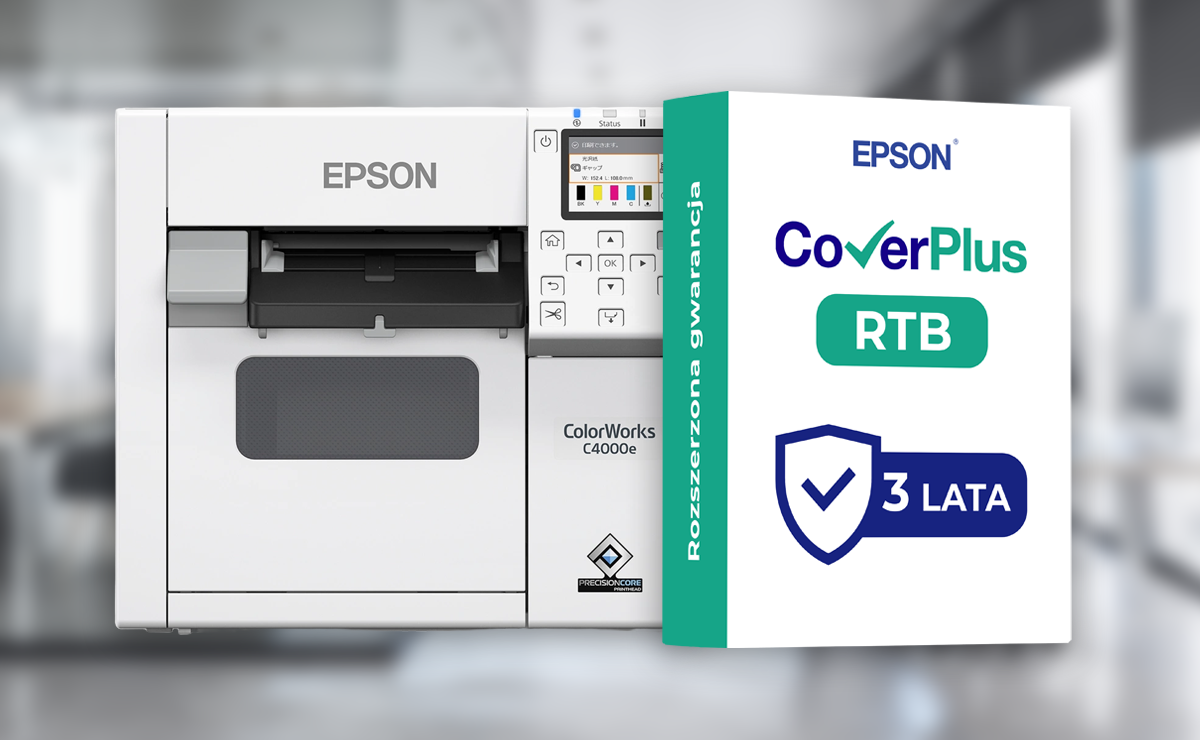 Pakiet gwarancji CoverPlus RTB 3 lata dla Epson ColorWorks C4000