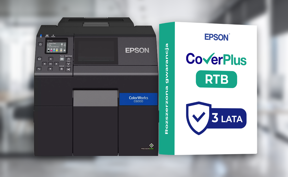 Pakiet gwarancji CoverPlus RTB 3 lata dla Epson ColorWorks C6000