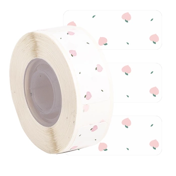 Etykiety Phomemo DCP1230-210J 12 x 30 mm 210 szt. / papierowe / białe wzór w brzoskwinie / czarny nadruk / mocny klej / do drukarki D30S