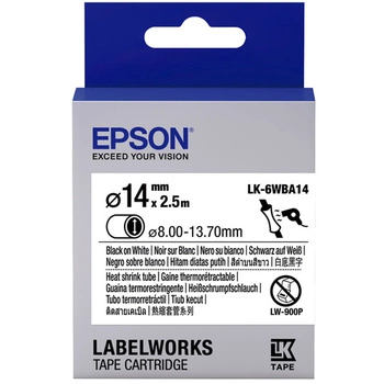 Rurka termokurczliwa Epson HTS LK-6WBA14 2,5m ⌀8 mm - 13,7 mm / do drukarek Epson LabelWorks